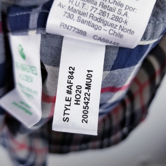 J. Crew Slim Flex Washed Plaid Button Front Shirt NWT size Large - Picture 9 of 10